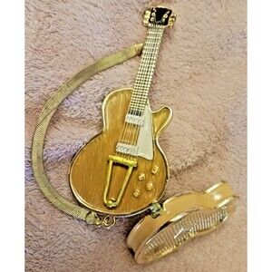 Work Of Art Object d'Art Fine Collectible Electric Guitar Trinket Box Display